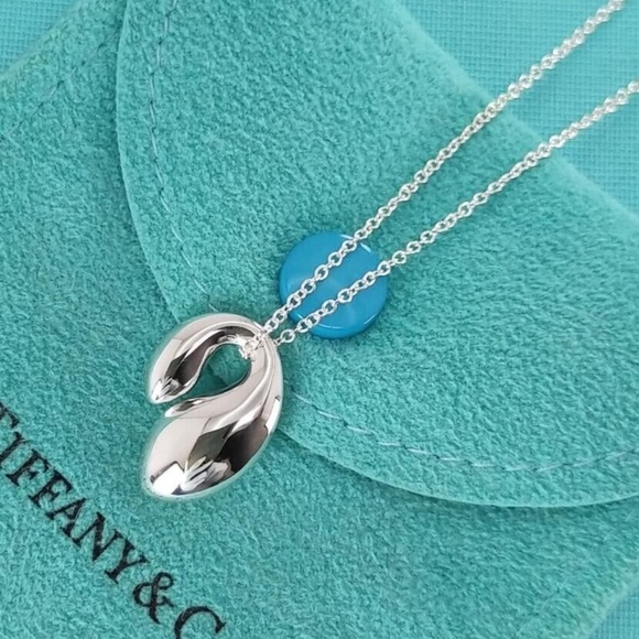 Tiffany & Co. Double Teardrop Sterling Silver Necklace - Picture 6 of 9